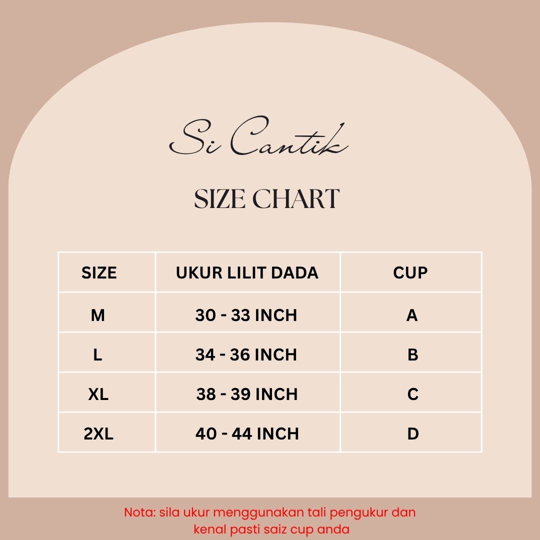 Bralet SI CANTIK Tanpa Dawai Cangkuk Tanpa Jahitan