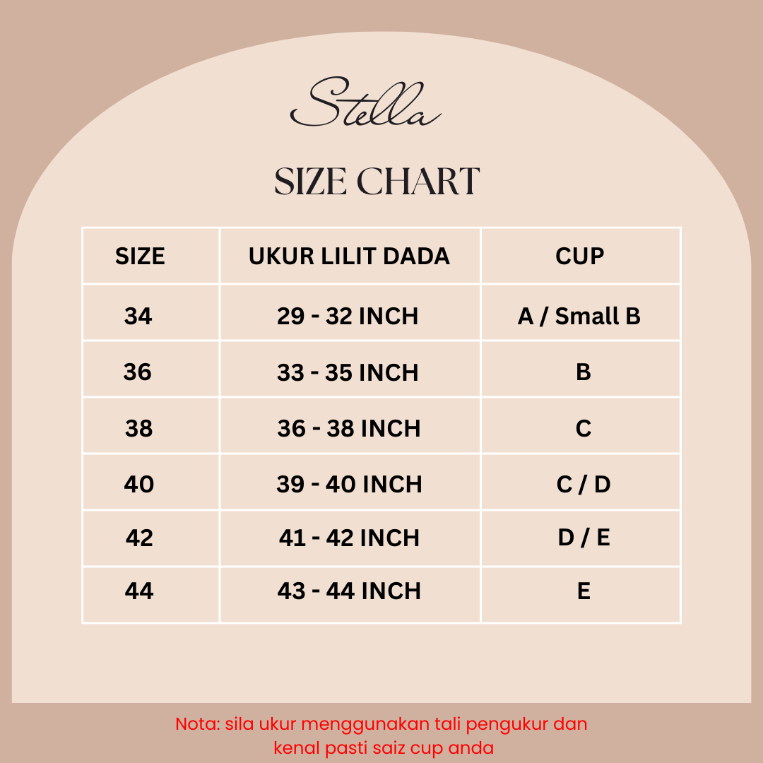 Bralet STELLA Full Cup Penuh V shape(A-E) NO Push Up