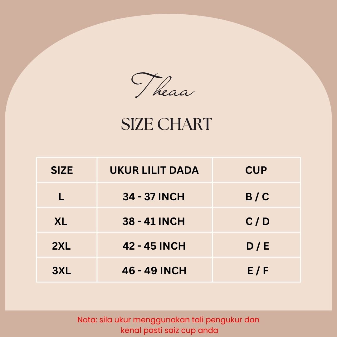 Bralet THEAA Seamless Tanpa Dawai Saiz Besar / CUP PENUH B-F