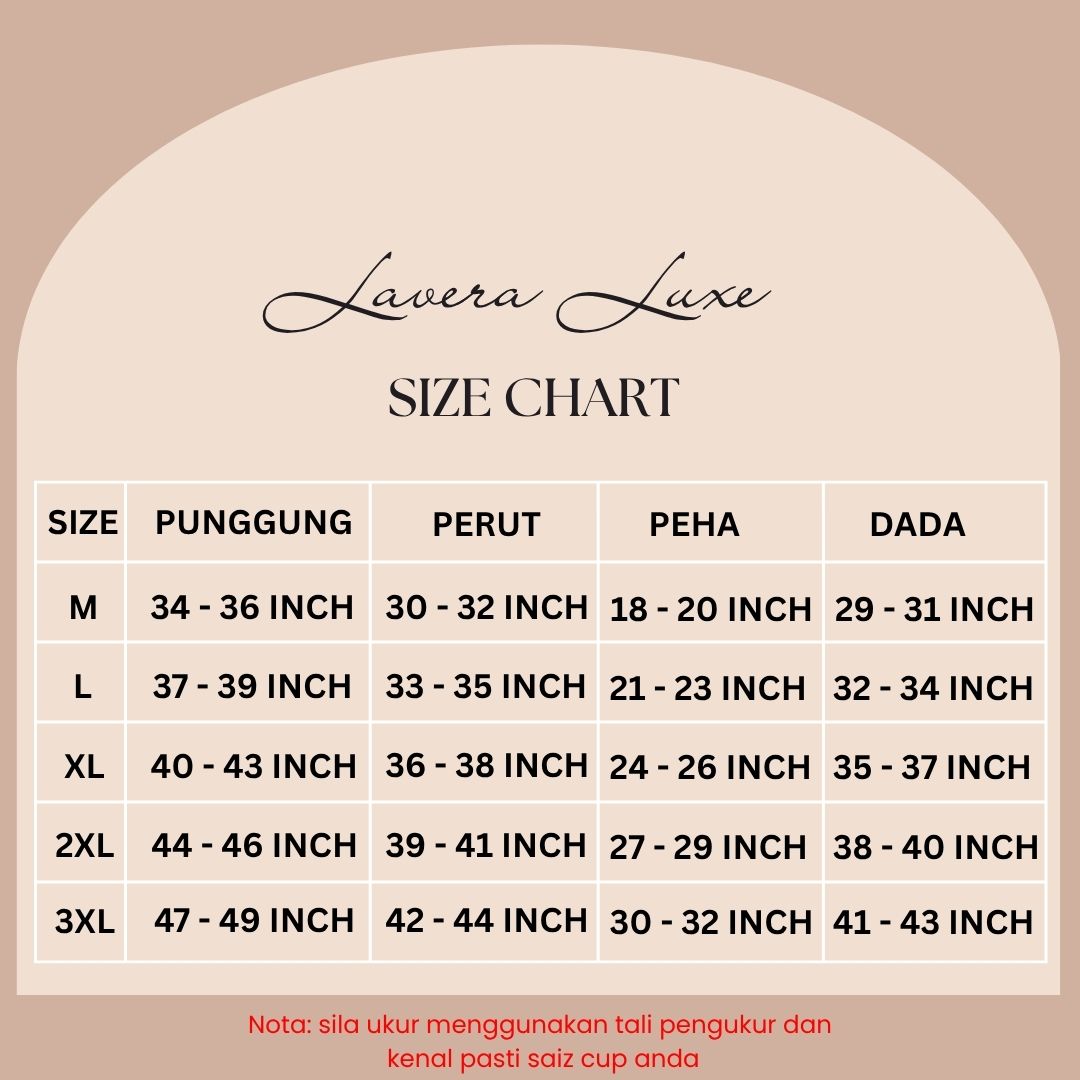 [TERBARU] 1 set Body Shaperwear SUT LAVERA LUXE [ KUALITI EKSKLUSIF ]