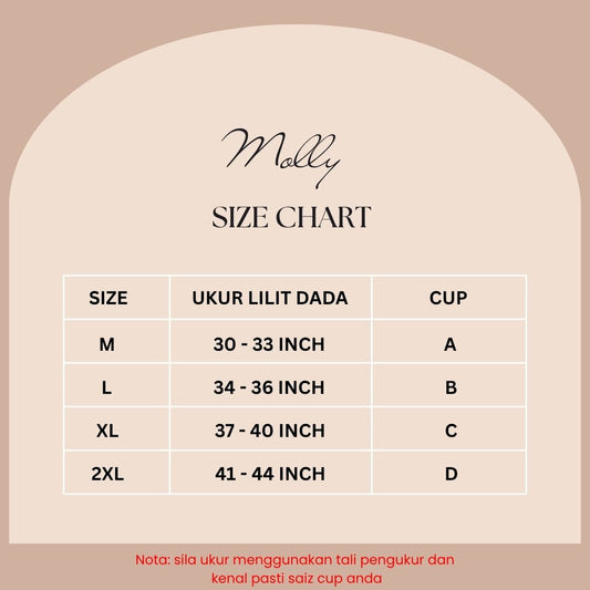 Bralet MOLLY Seamless 4 Hook  (Half Push Up)