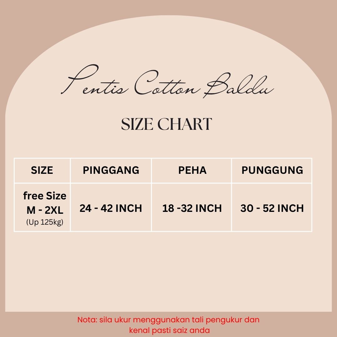 [ TERBARU ] Pentis FABRIK COTTON BALDU BOLEH TARIK SETENGAH M-2XL