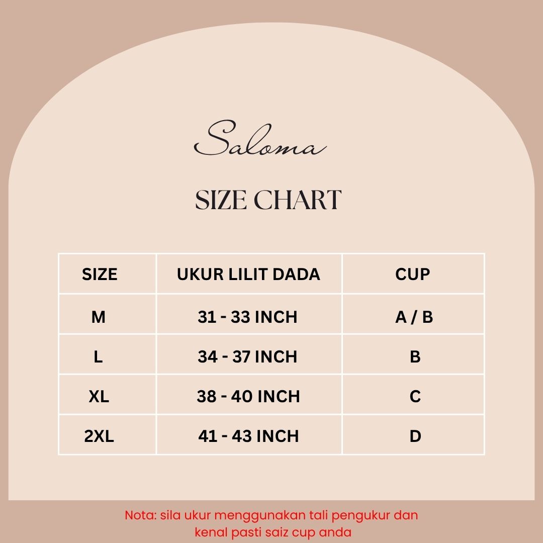 Bralet NEW SALOMA 4hook / 3 quarters (cup A-D)